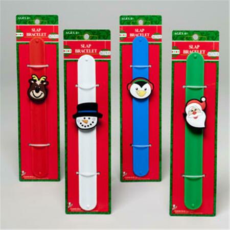 RGP Slap Bracelet With Christmas Face Icon 8.5 In., 72PK G91218